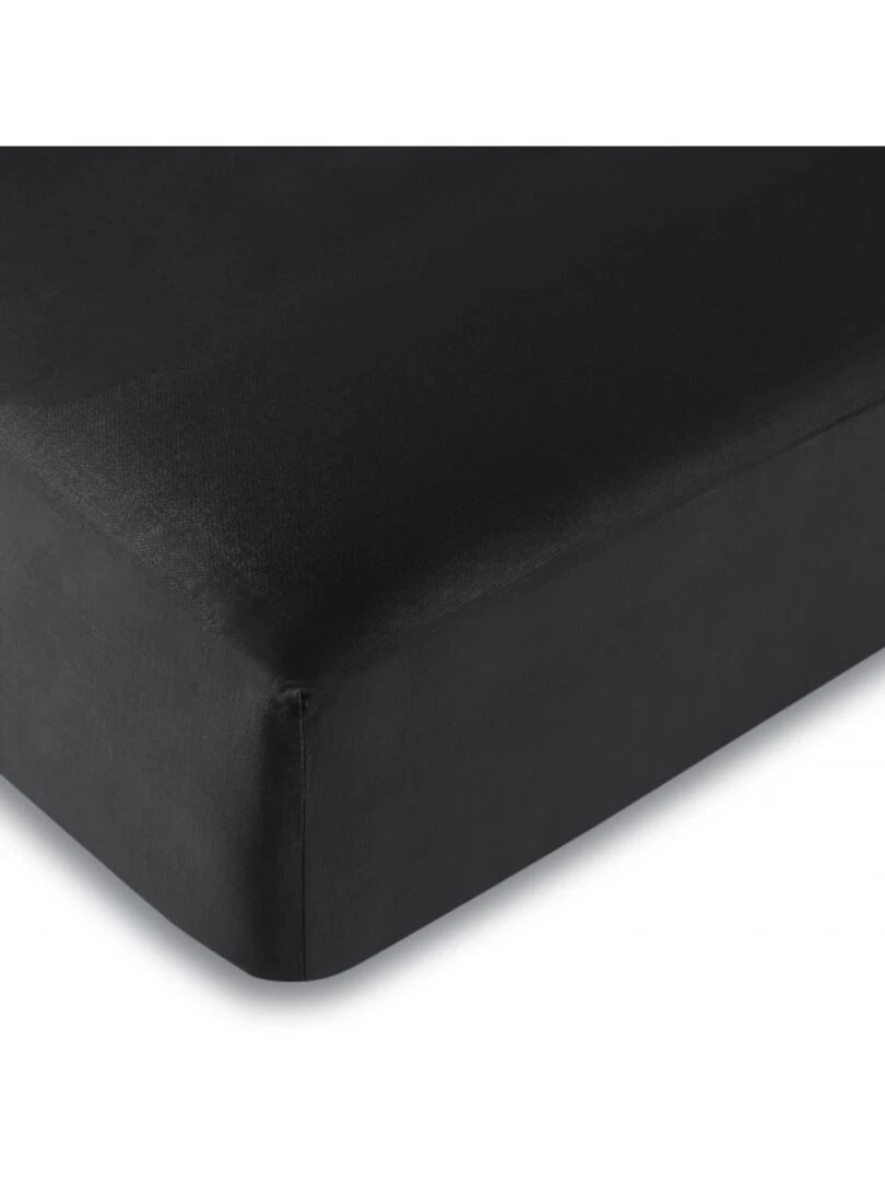 Univers Decor Drap Housse Noir 180 X 200 Cm / 100% Coton / 57 Fils/cm² "king Size" Noir
