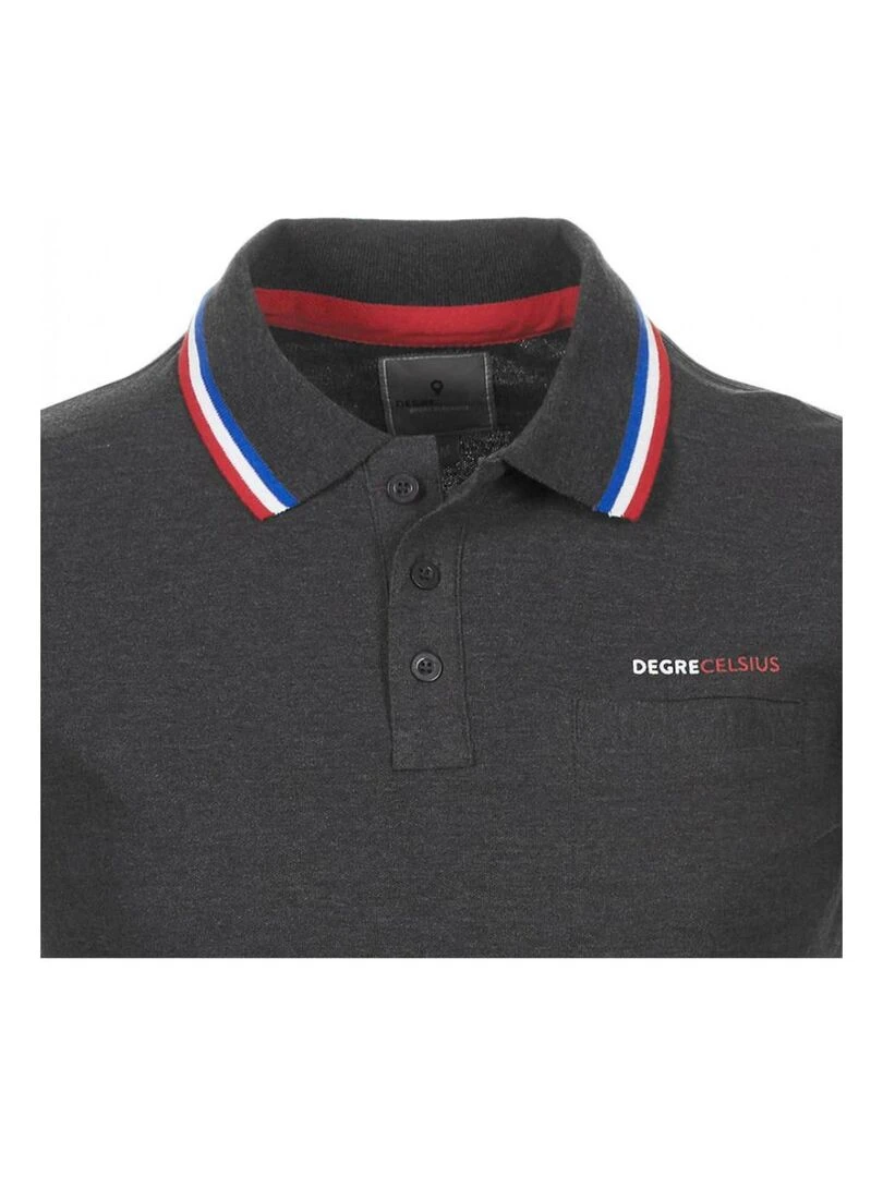 Polo manches longues homme CILAR   DEGRE CELSIUS   Gris