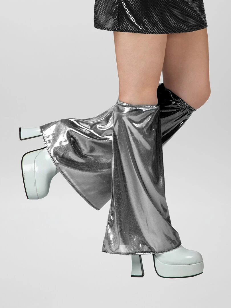 Jambières de déguisement disco Gris métallique