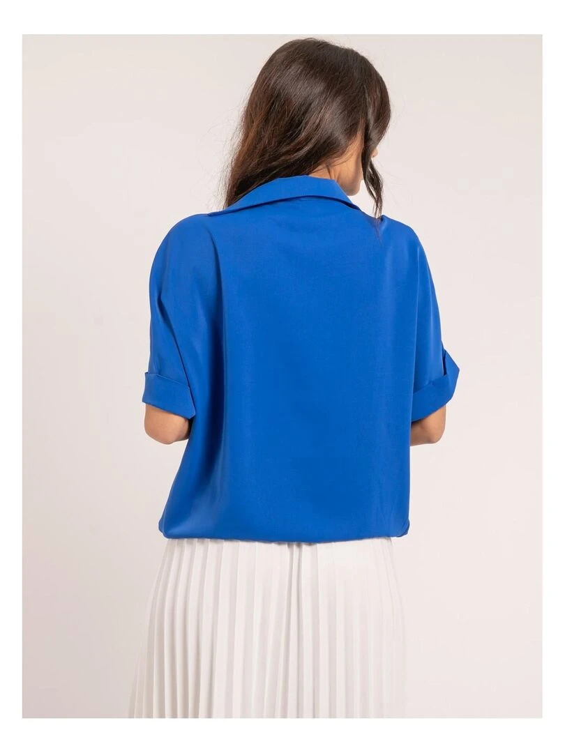 Blouse fluide OURIA Bleu roi