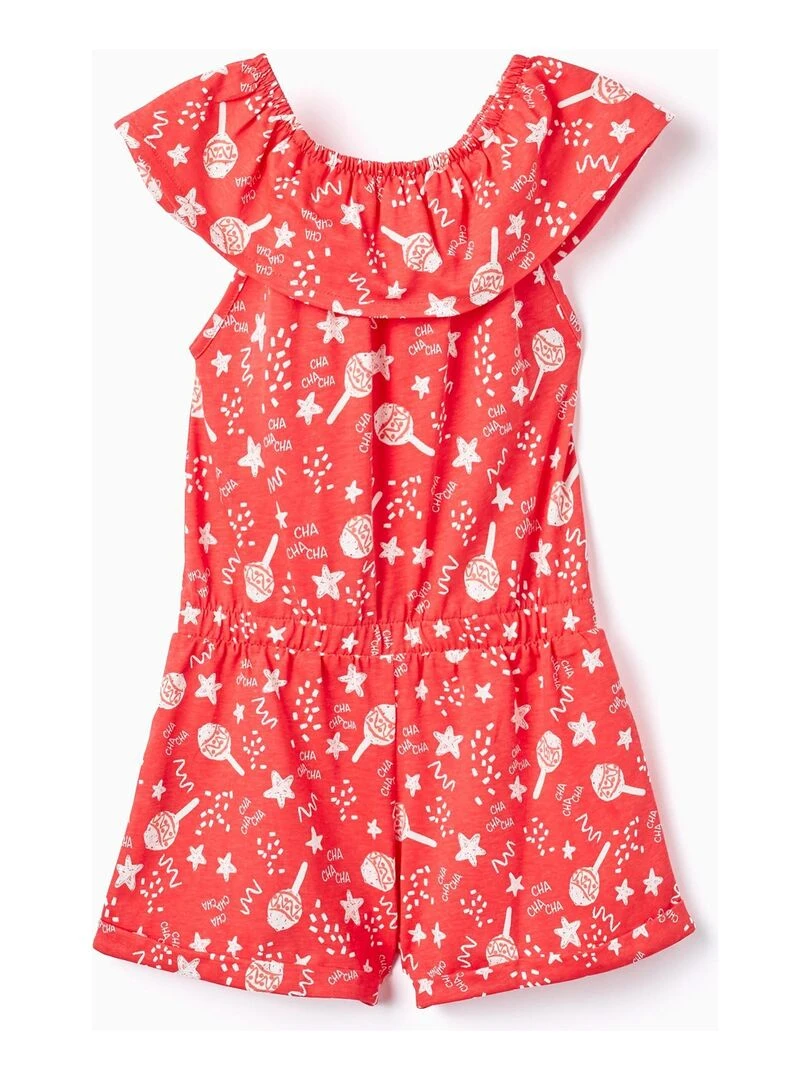 Combishort en Coton pour Fille 'Cha Cha Cha' CUBA Rose