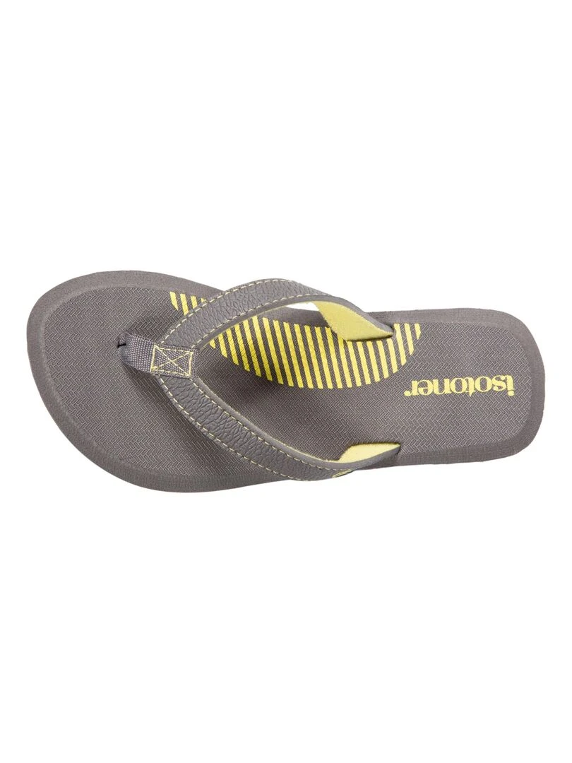 Tongs Enfant bicolore confort Gris et Jaune Gris Jaune