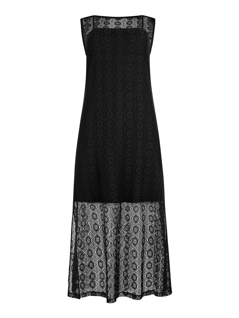 Robe longue estivale sans manches Rimini   Noir