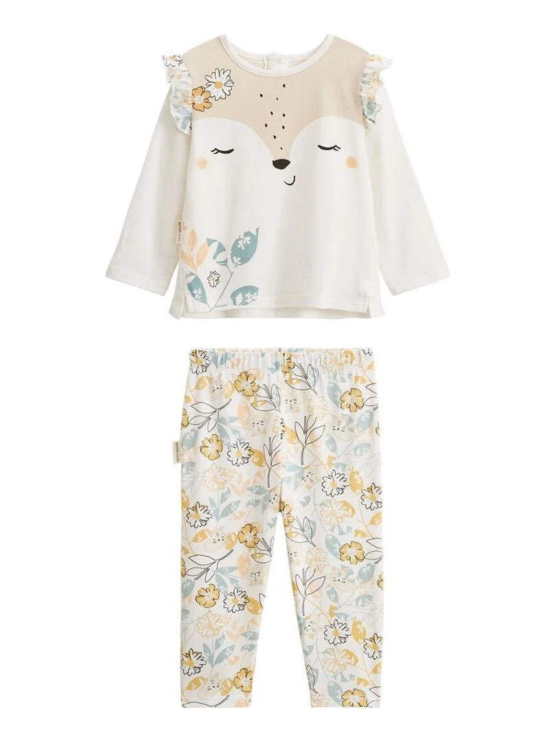 Pyjama bébé 2 pièces écru Capucine Ecru