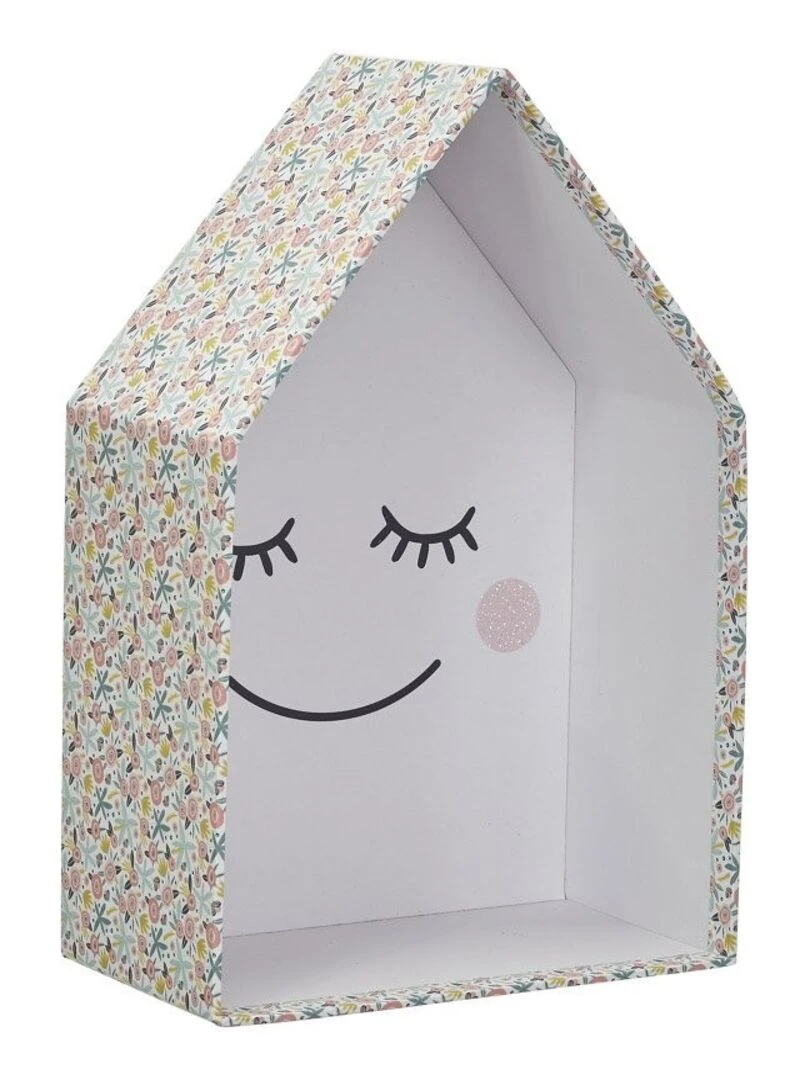 Lot de 3 boites gigognes Maison fille   Rose