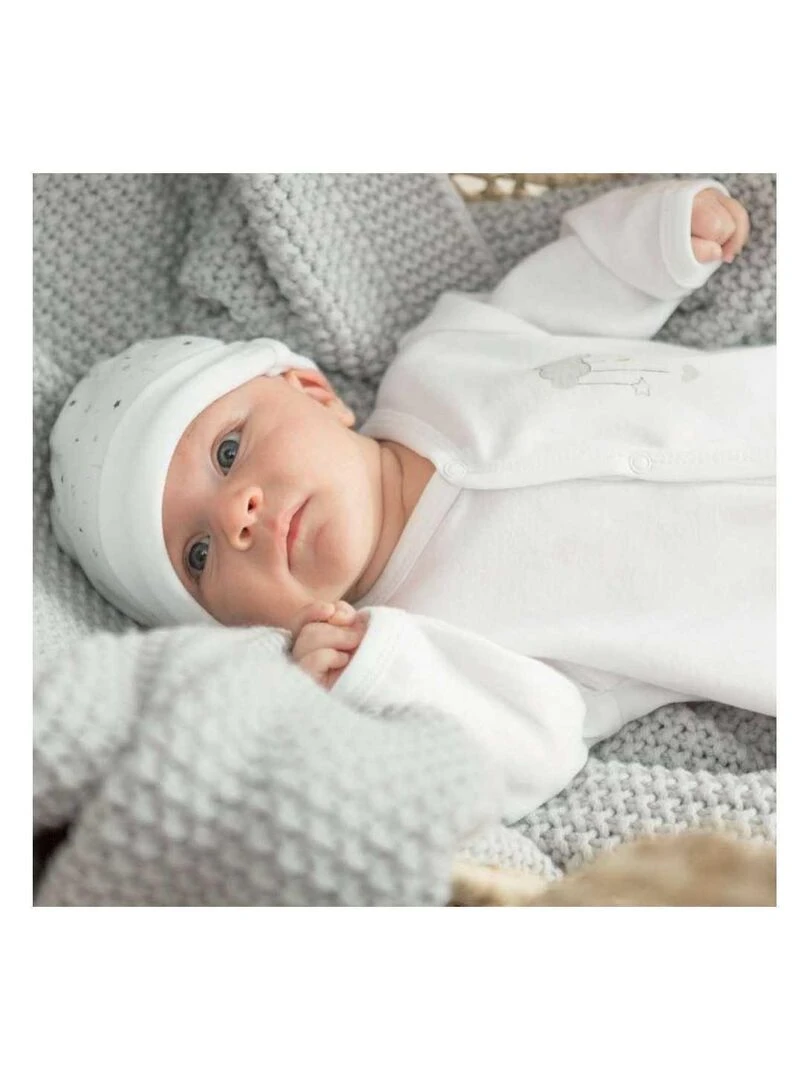 Kit naissance en coton   Blanc