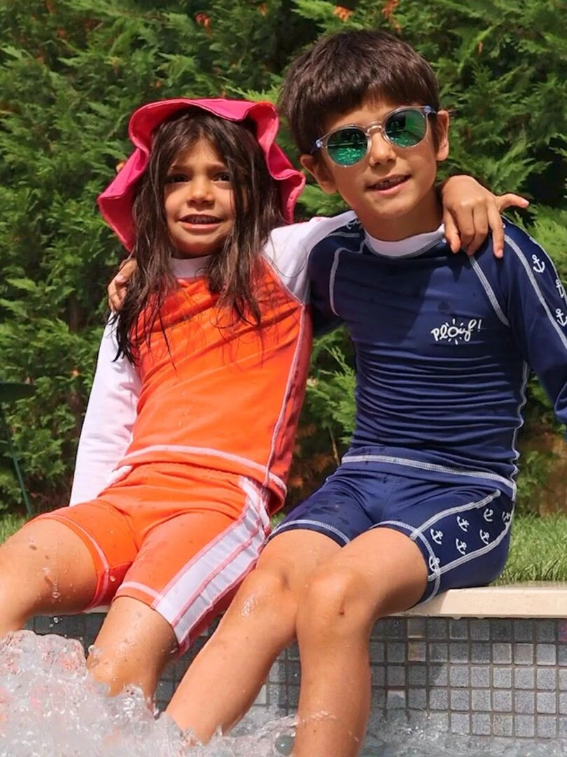 Ensemble Anti UV pour fille Sunny fluo   Orange