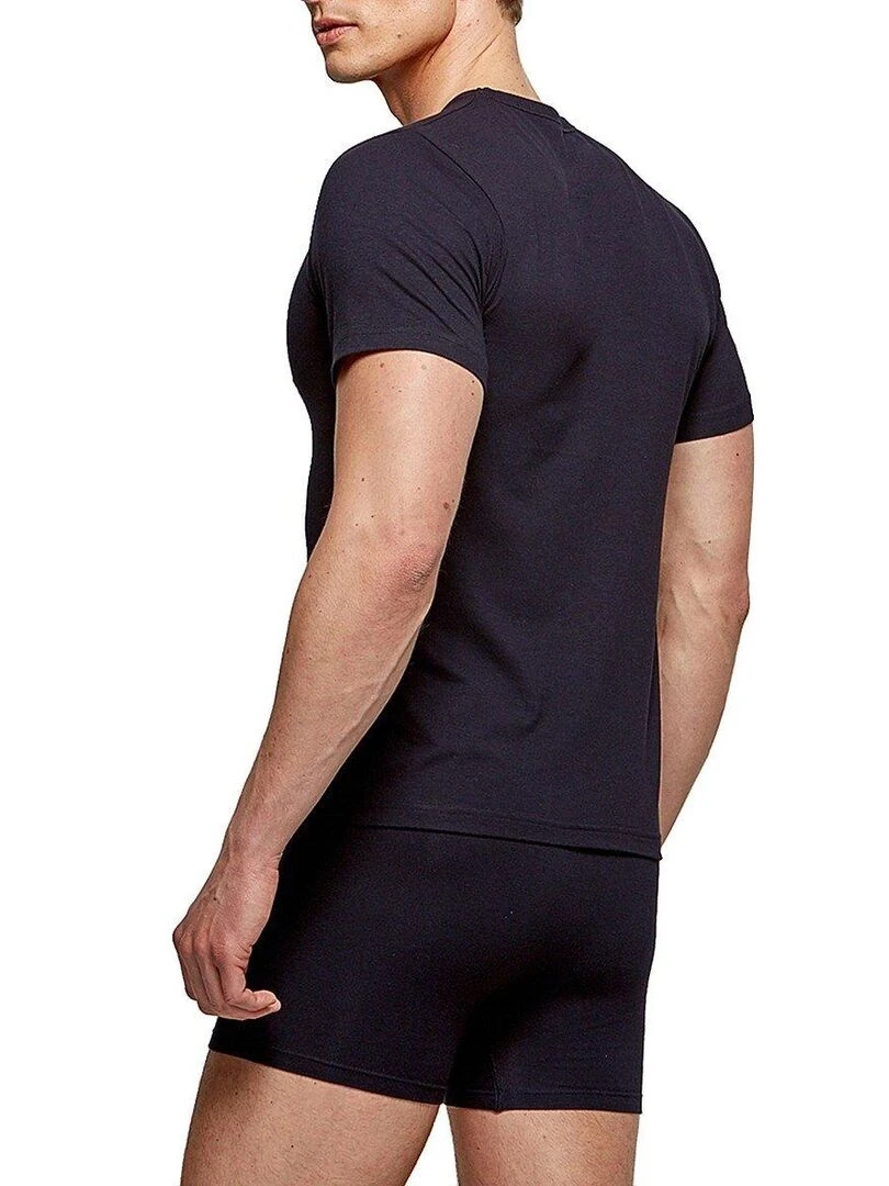 Tricot de peau régulateur de température col rond Bleu