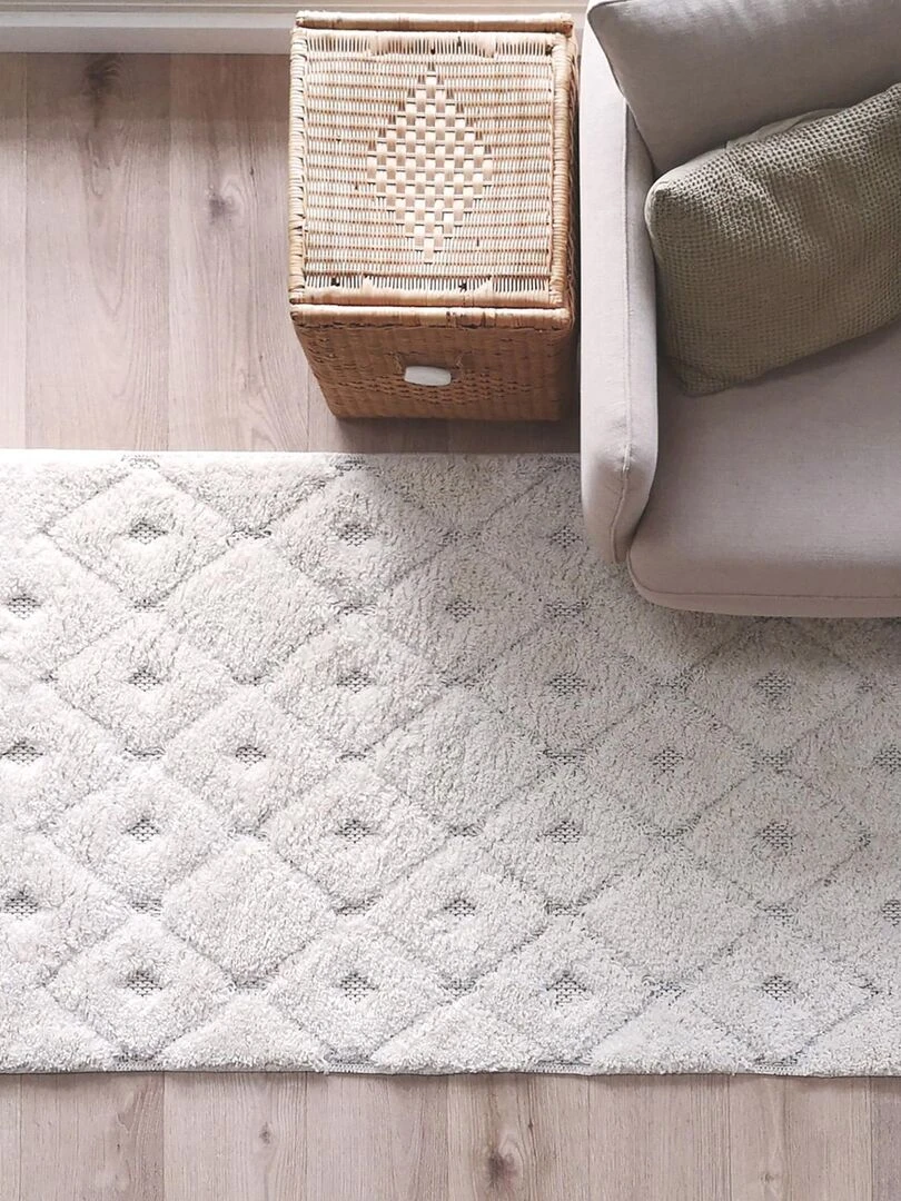Tapis Rectangulaire Écru Homy (120 X 170 Cm)   Ecru