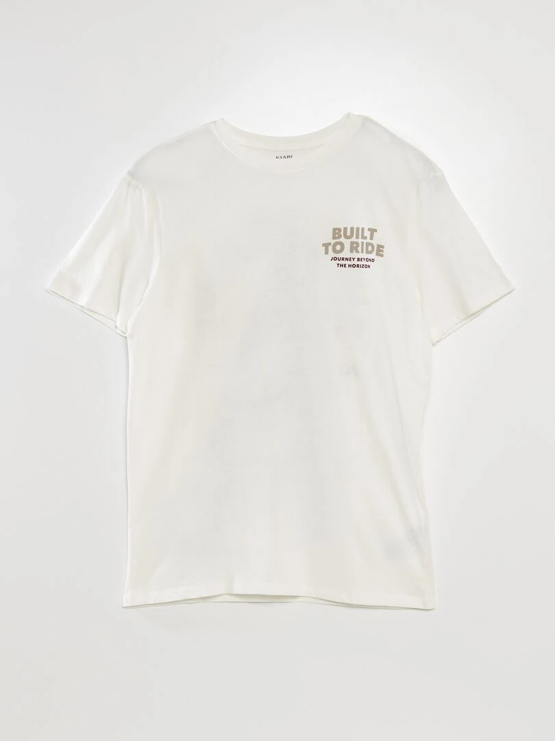 Tee shirt avec imprimé dos Blanc