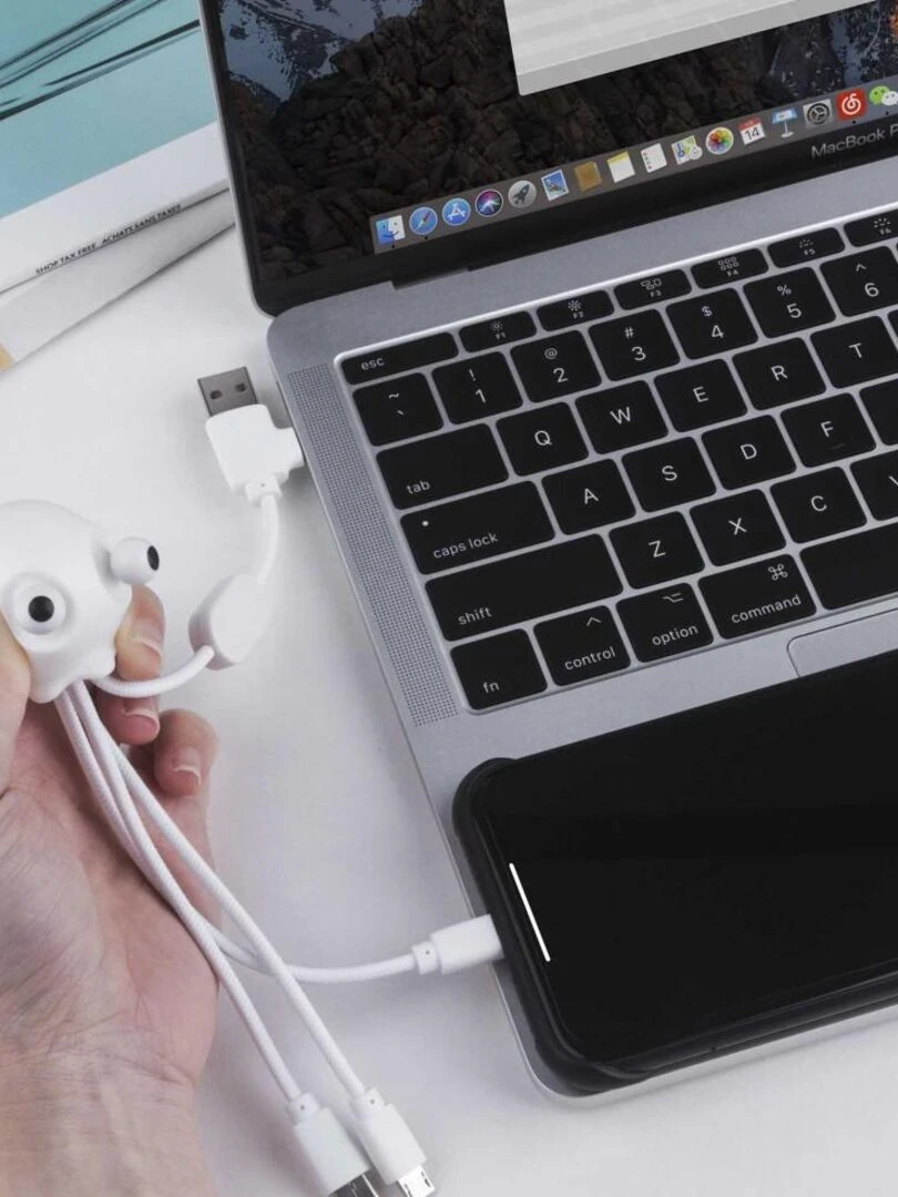 Cables multi connecteurs Jelly anti stress Xoopar   Blanc   N/A