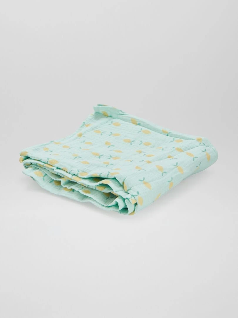Maxi lange en gaze de coton Vert