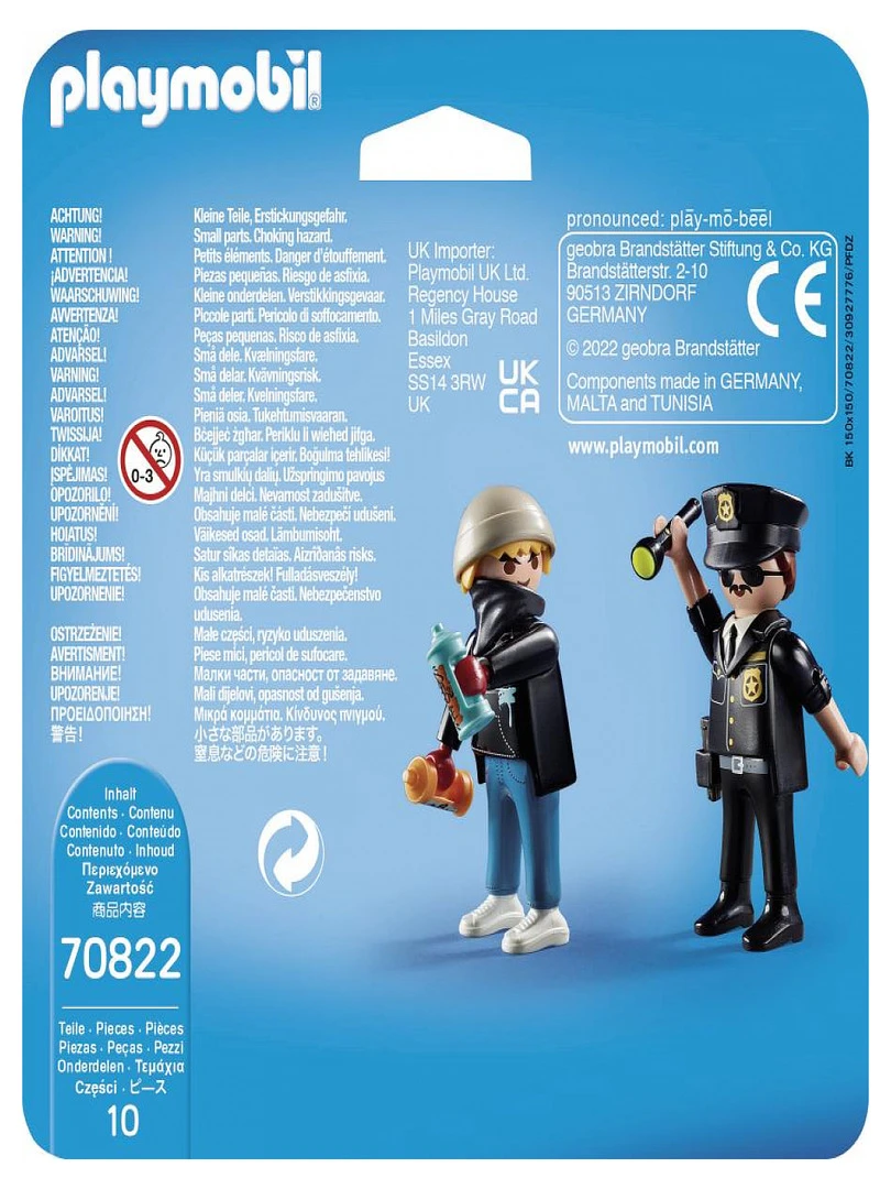 70822 'playmobil' Duo Policier Et Taggueur   N/A