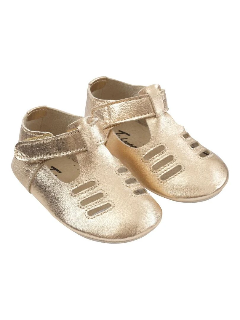 Chaussures bébé cuir souple Tibilly doré Doré/or