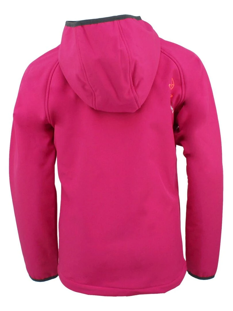 Blouson softshell fille FANSO PEAK MOUNTAIN Rose fushia
