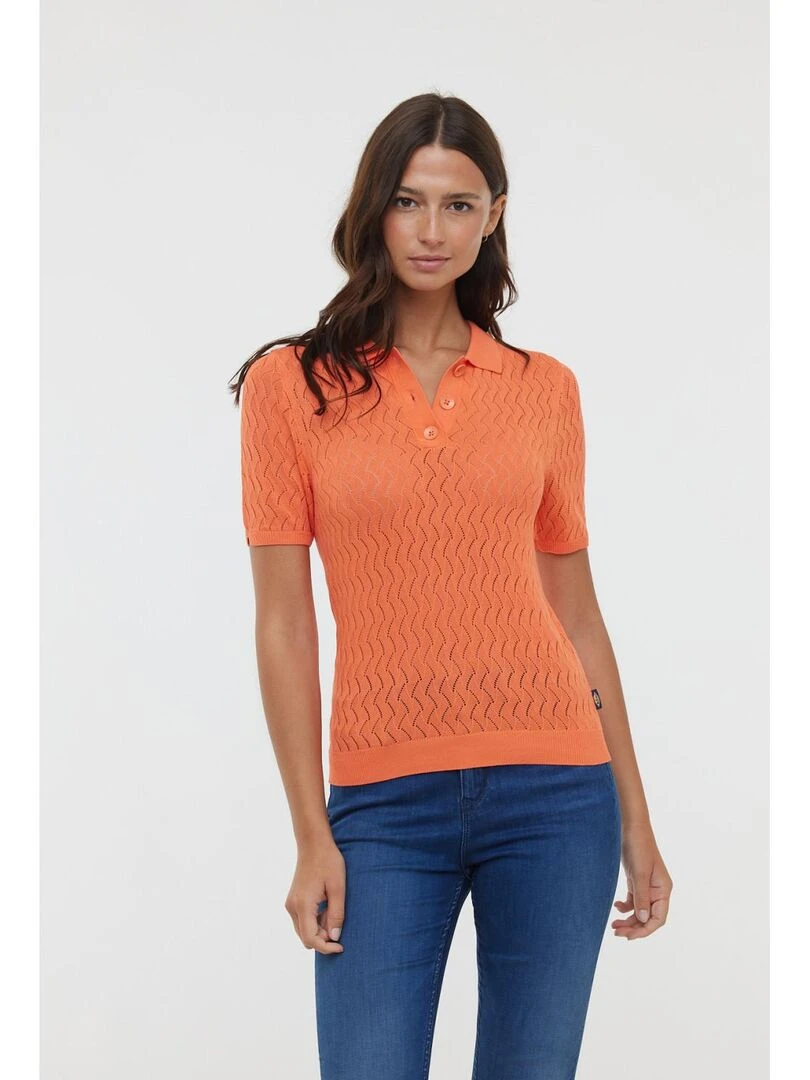 Lee Cooper   Polo manches courtes viscose slim BAHIA MC   Rose clair