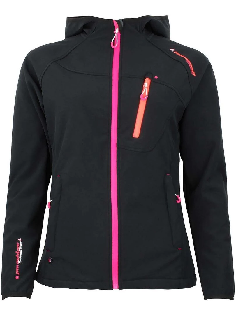 Blouson softshell femme ANSO PEAK MOUNTAIN Noir Noir