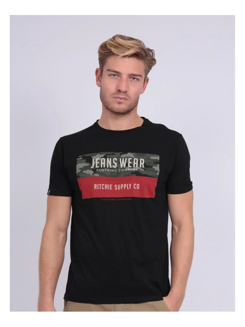 T shirt col rond NALTINO Noir