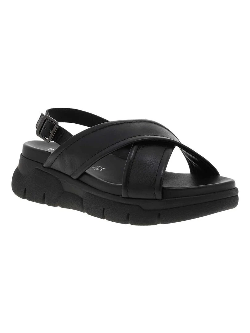 MARCO TOZZI Nu pieds cuir Noir