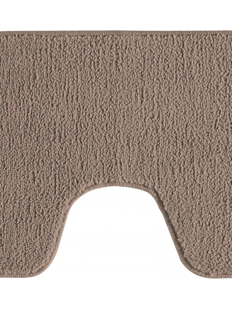 Guy Levasseur   Lot de 2 tapis de bain polyester uni 50x80cm + contour 50x40cm taupe   Gris taupe