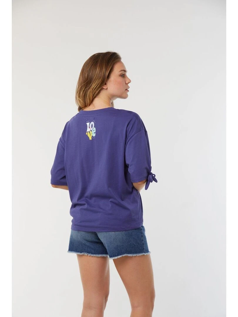 Lee Cooper   T shirt manches courtes coton regular AJI   Violet