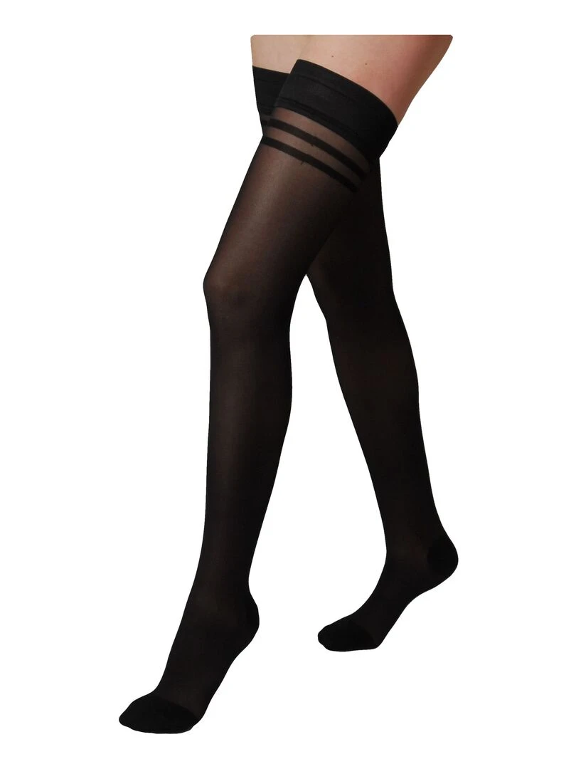 Silhouette 70 Derm Stay Up Compression Moyenne Noir