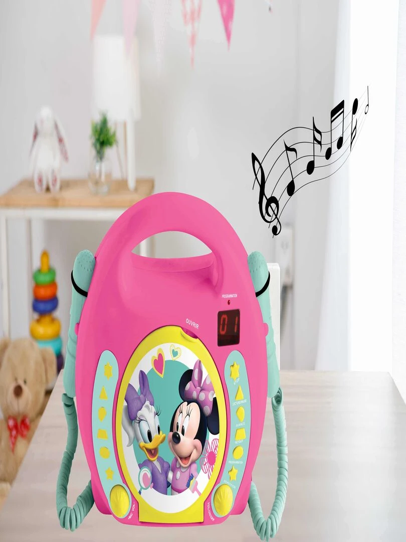 Lecteur Cd Portable Avec 2 Microphones Disney Minnie   N/A