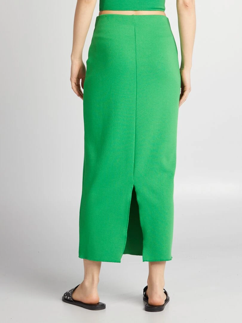 Jupe tube en maille   Vert