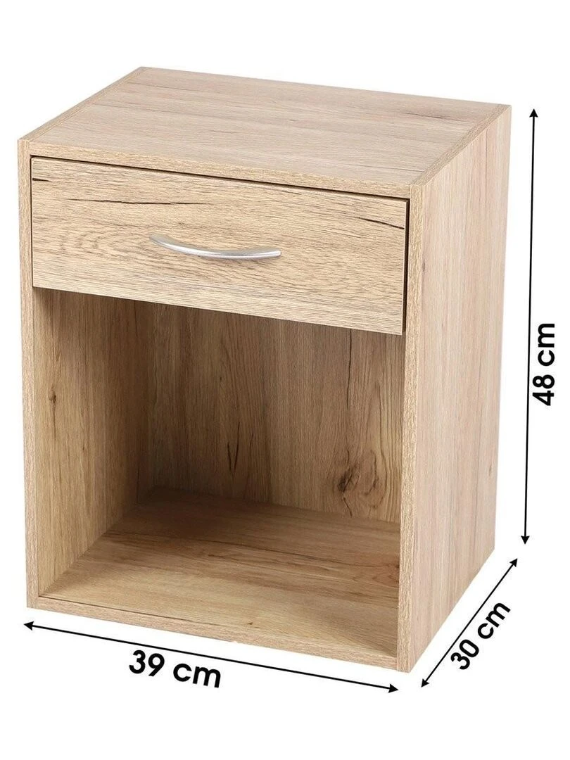 Chevet 1 tiroir Pratik   Beige