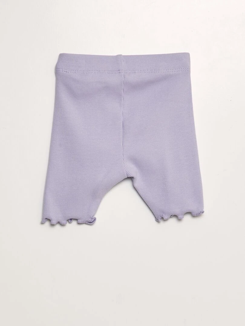 Short cycliste côtelé Violet