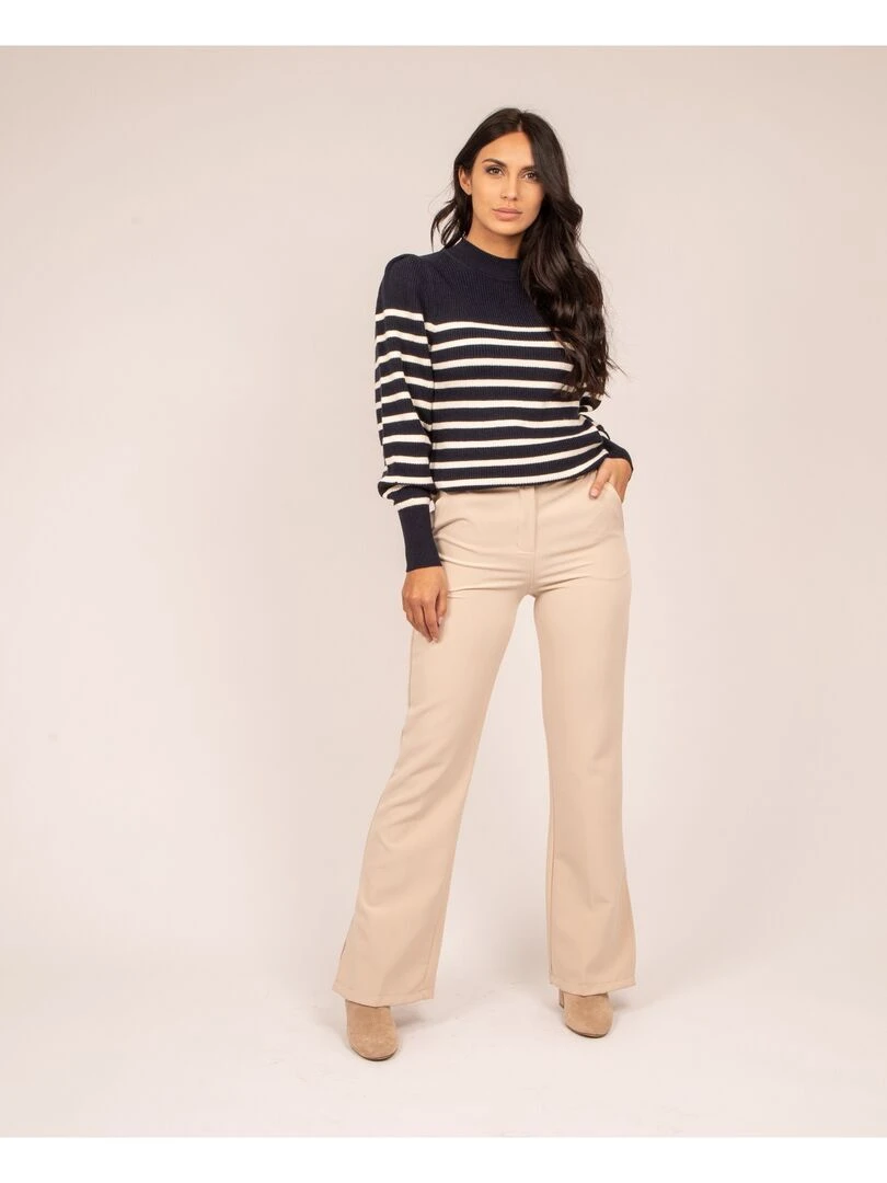 Pantalon évasé EGWEN   Beige