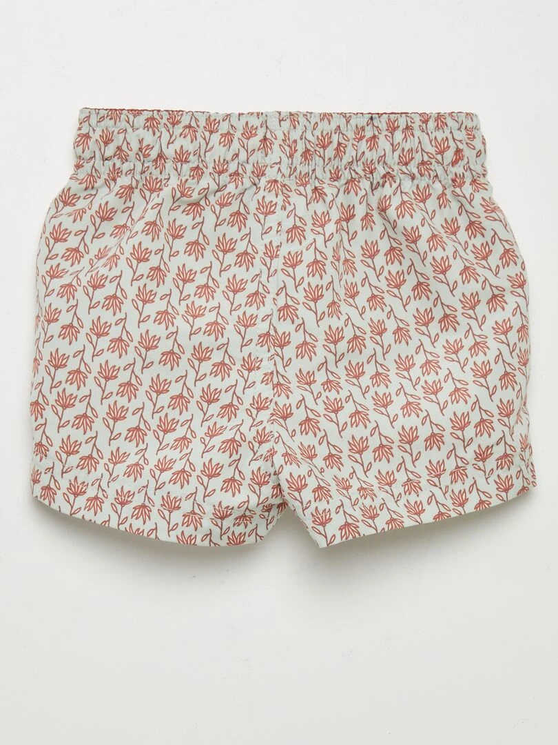 Short de bain fantaisie Marron