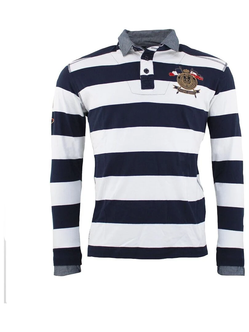 Polo manches longues garçon ECRASTY VENT DU CAP Bleu marine