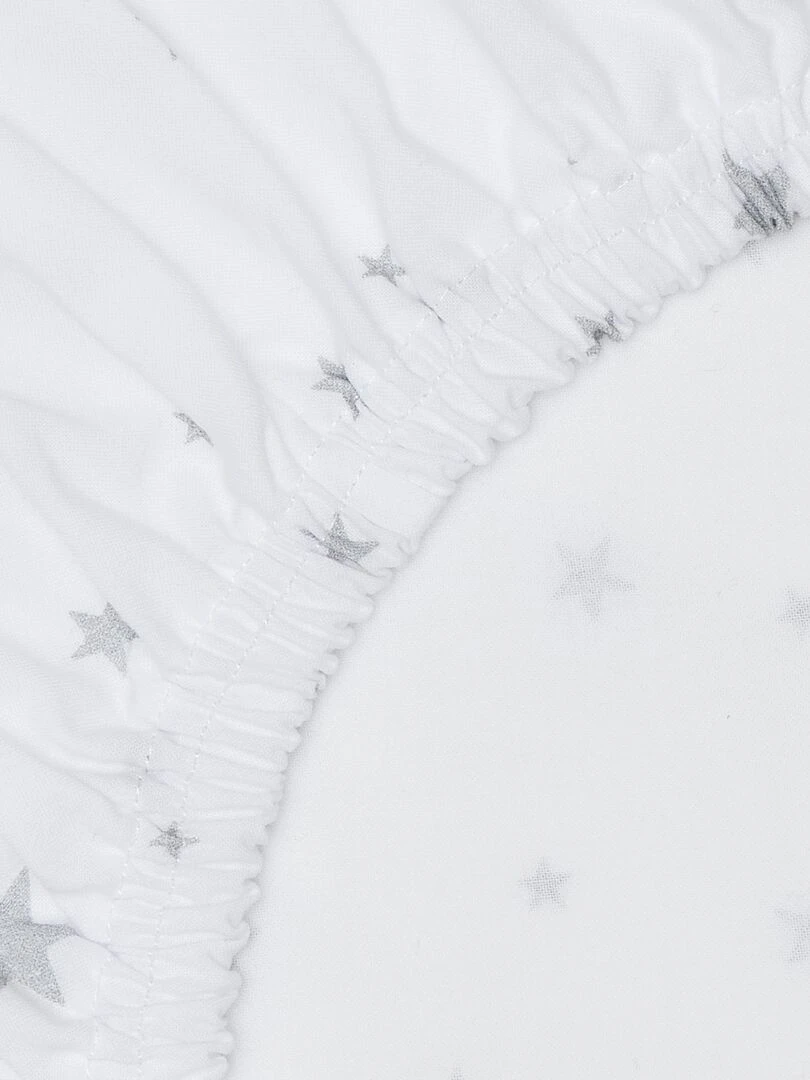 Drap housse en coton STELLA Blanc