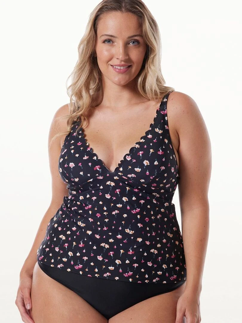 Tankini BERGAMOTTE Brigitte Bardot Bain Noir