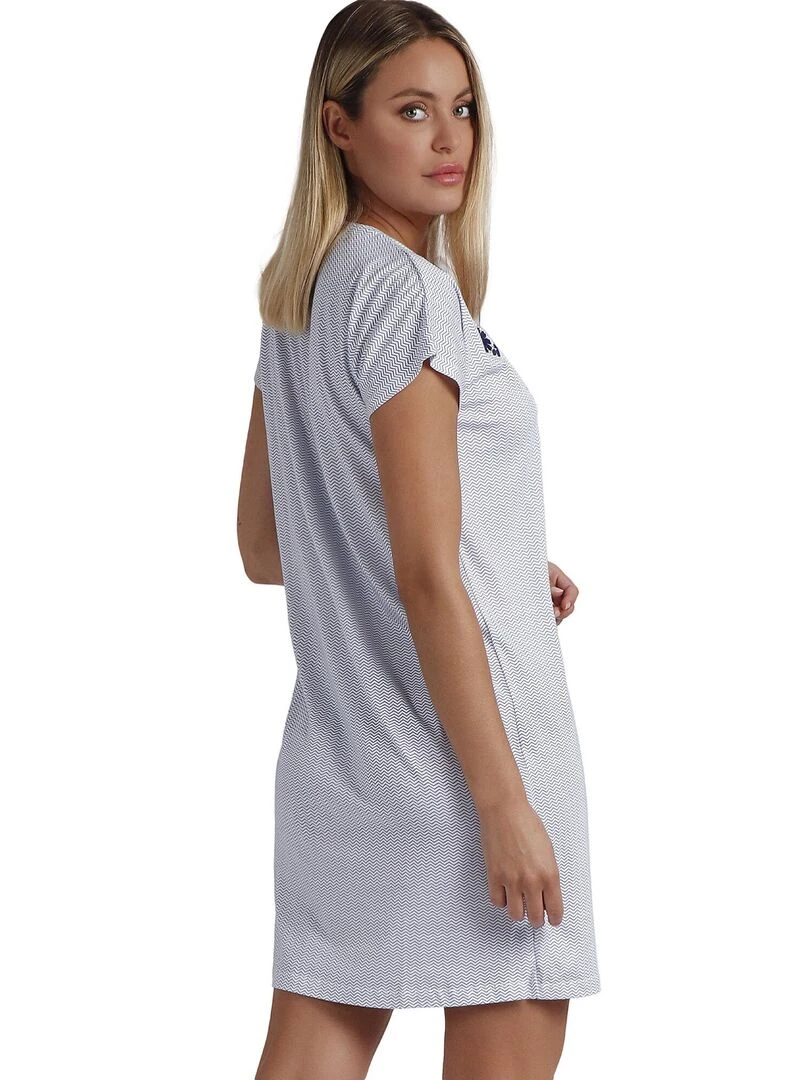 Chemise de nuit manches courtes Blue And Bleu Mod Bleu marine