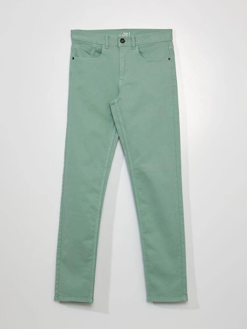 Jean slim 5 poches L32 Vert