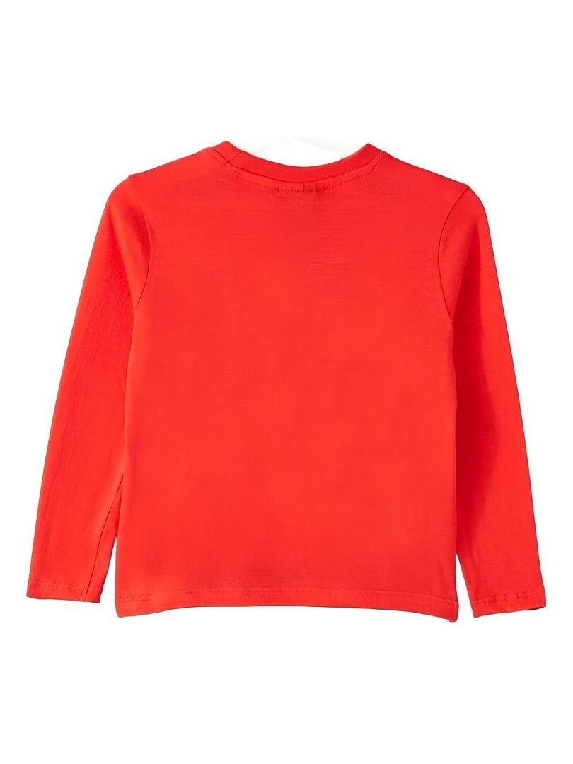 Disney T shirt garçon imprimé Spiderman en coton Rouge