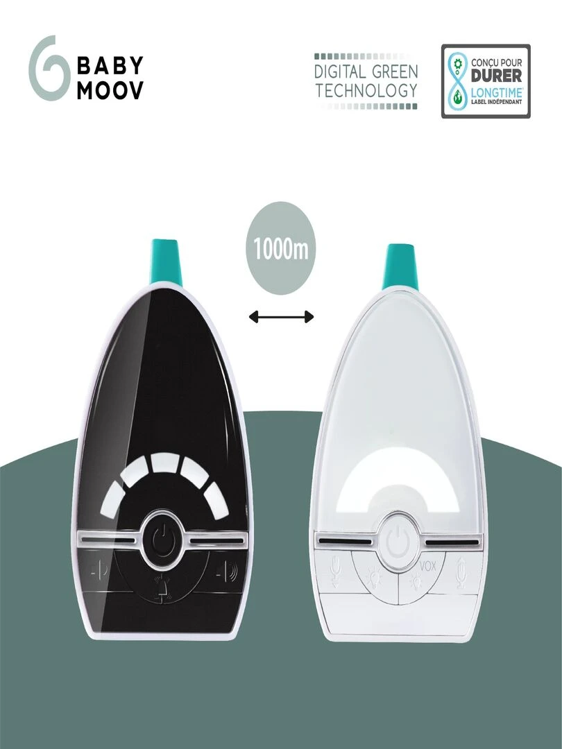 Babyphone Audio 1000m expert Care Babymoov   Blanc