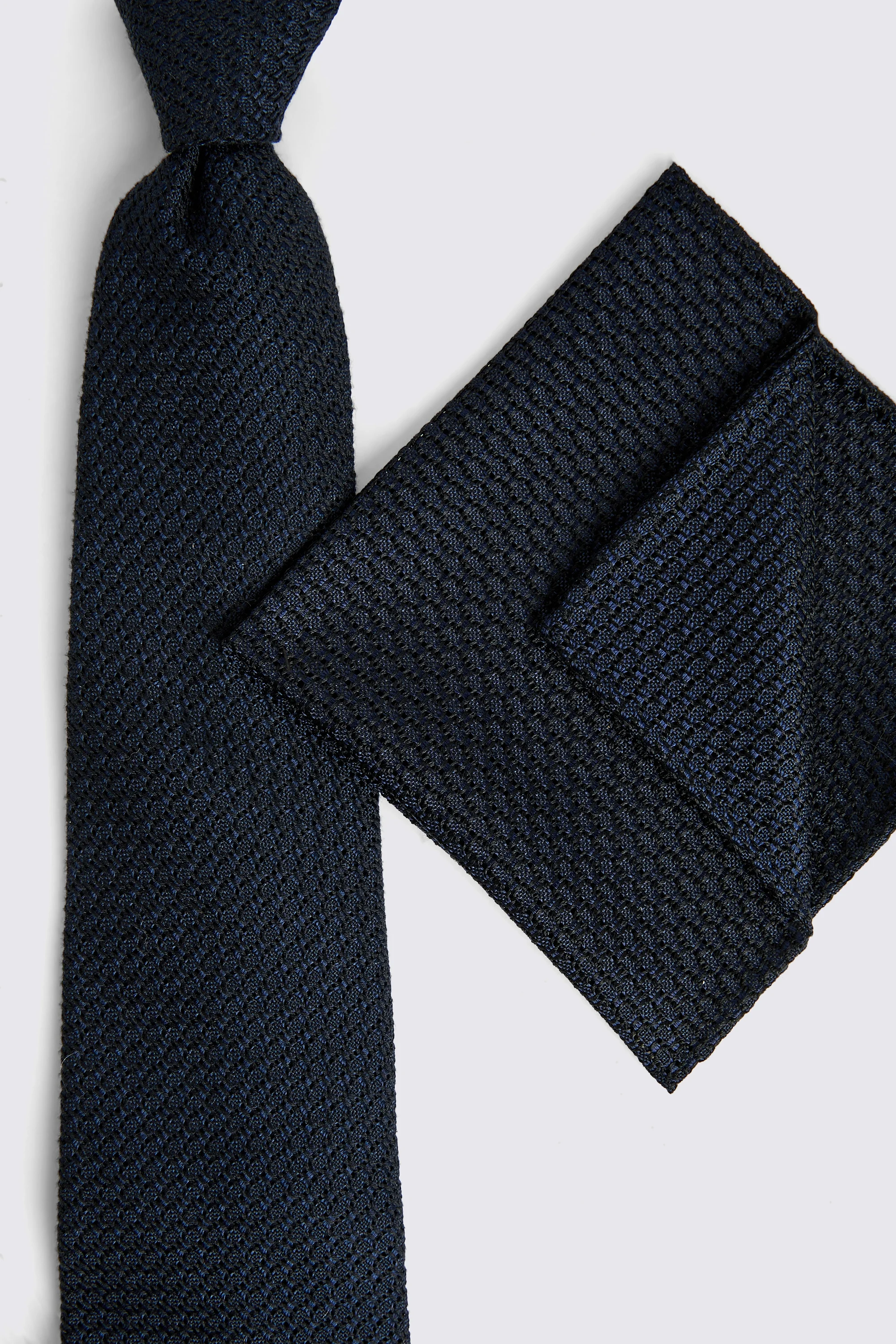 Navy Grenadine Tie