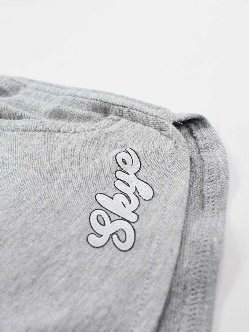 La Pat' Patrouille   Short fille imprimé La Pat' Patrouille en coton   Gris