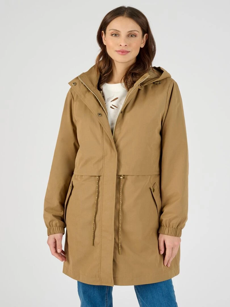 Parka 3 en 1 gilet amovible doublé Thermolactyl Damart Camel