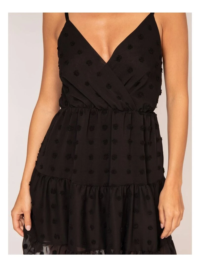 Robe courte plumetis IPEKA   Noir