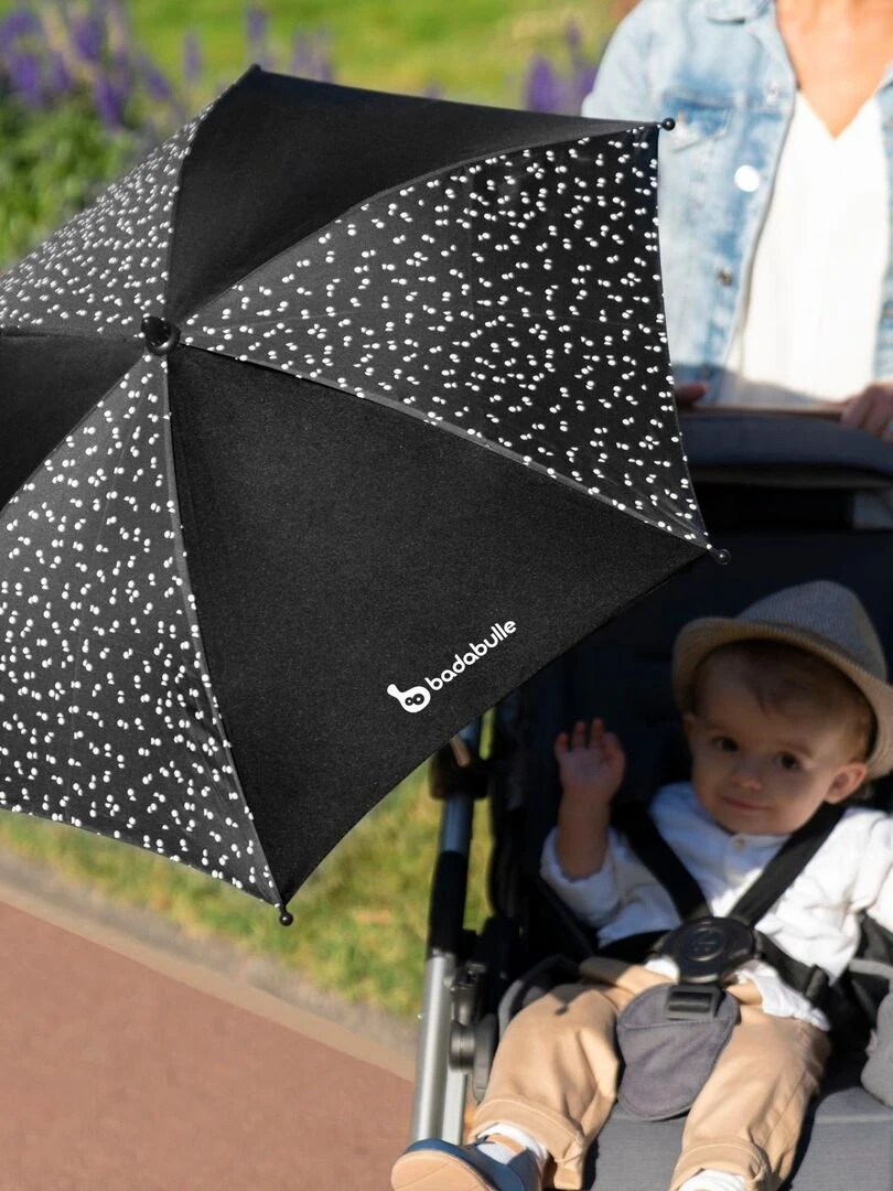 Ombrelle Universelle Anti UV 50+ pour Poussette 'Badabulle'   Noir