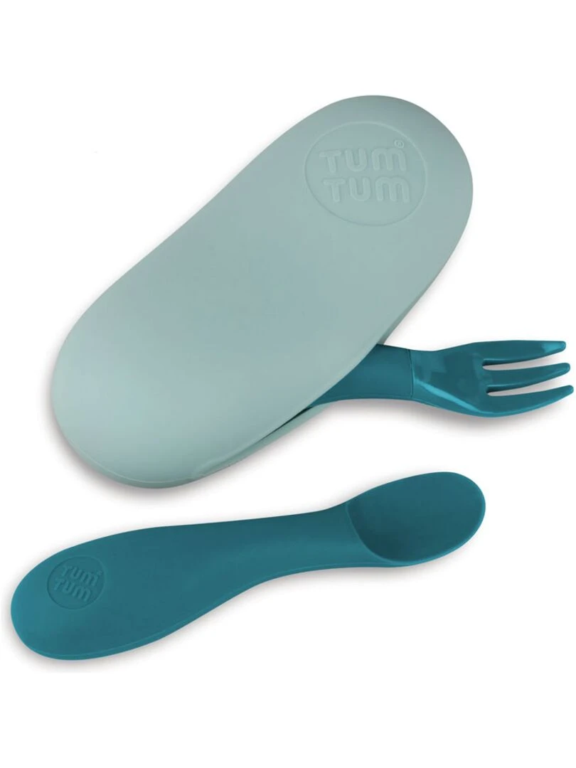 Set de couverts en silicone Bleu Multicolore