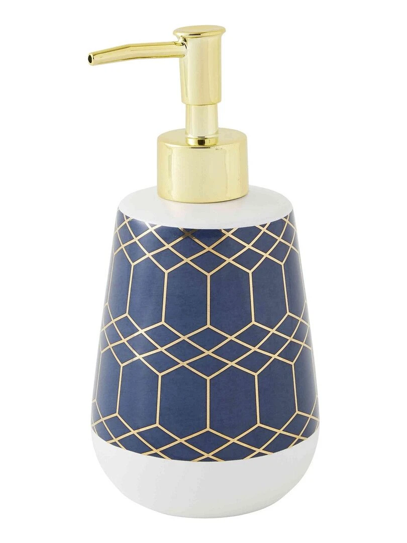 Guy Levasseur Distributeur de savon en céramique à motifs Bleu