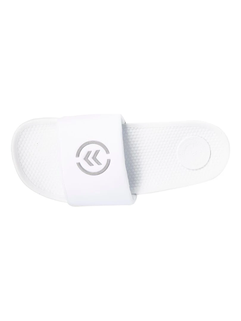 Mules claquettes Femme Logo Blanche   Blanc