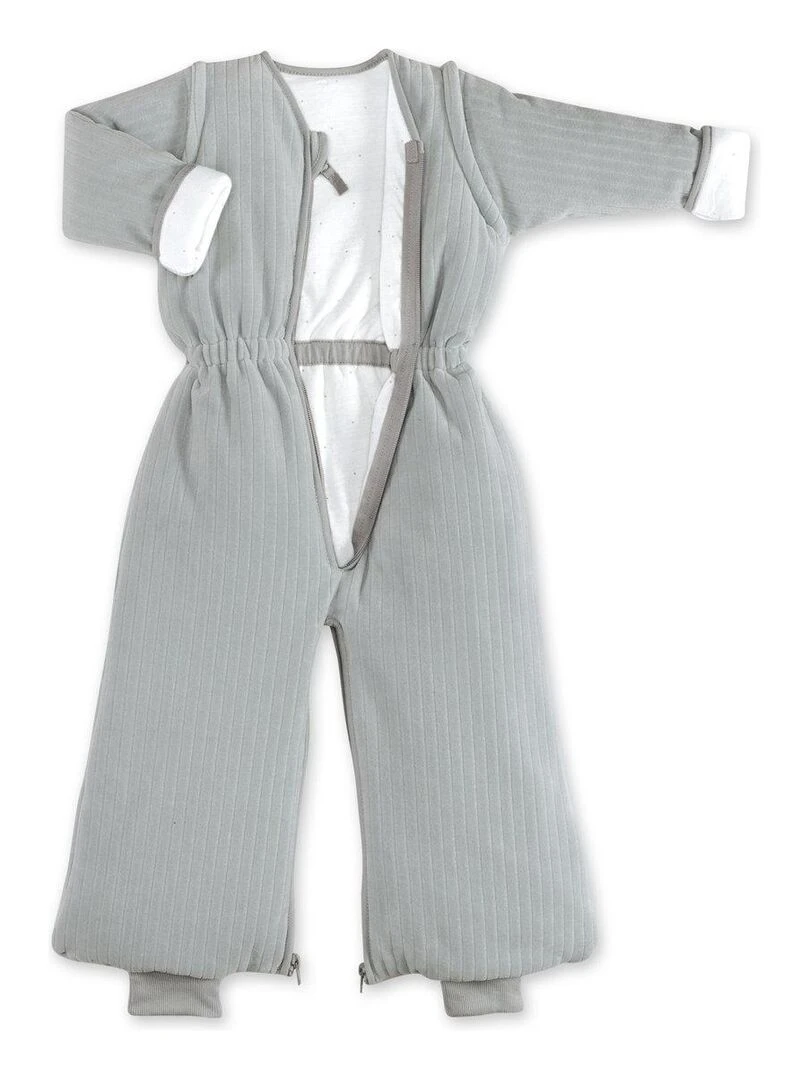 Bemini Gigoteuse jambes séparables Pady Velvet et jersey Gris
