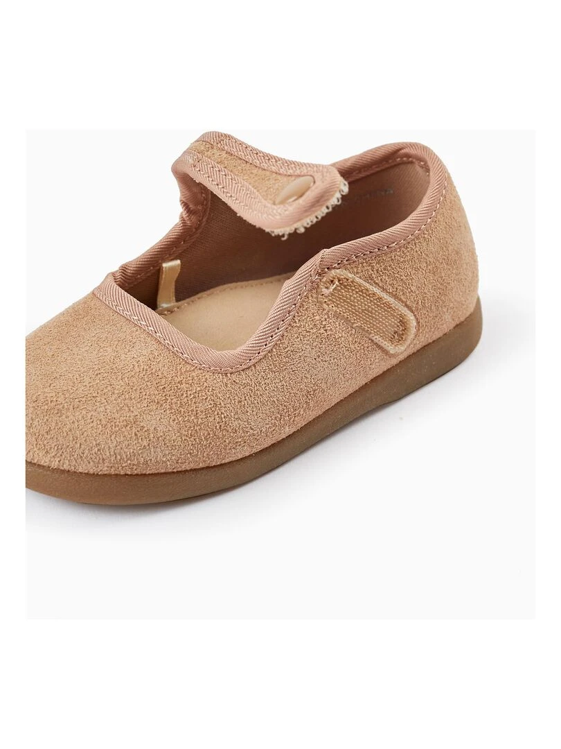 Sabots en daim pour bébé fille  BROTHERS&SISTERS   Beige clair