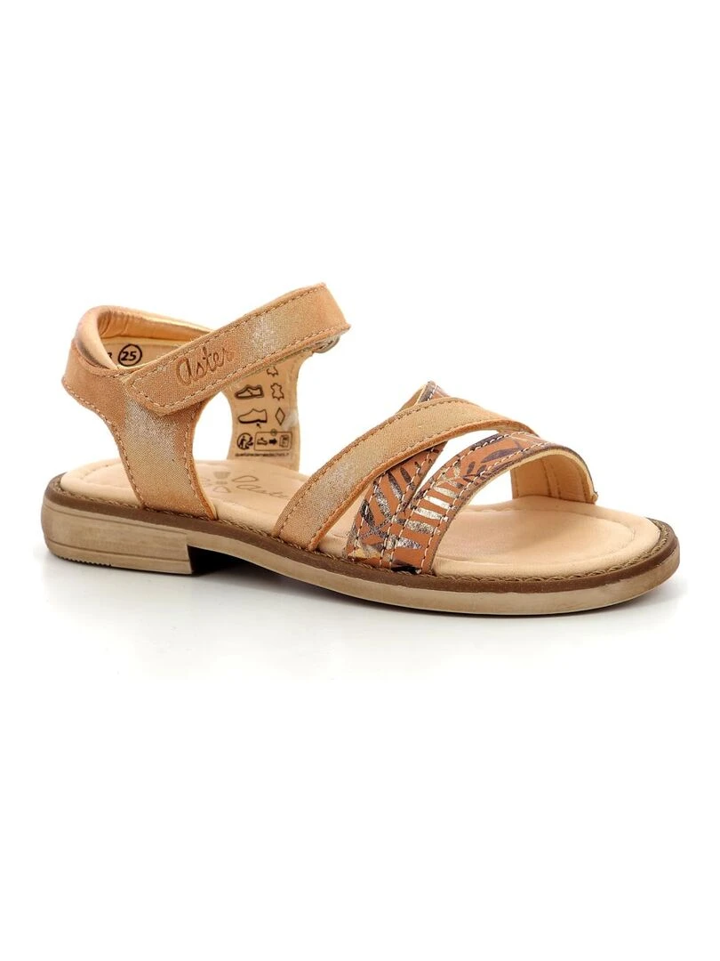 Sandales Cuir Tessia Orange